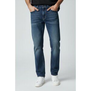Mens Apt. 9 34x34 Relaxed Fit Blue Denim Jeans 100% Cotton Straight Leg Made In